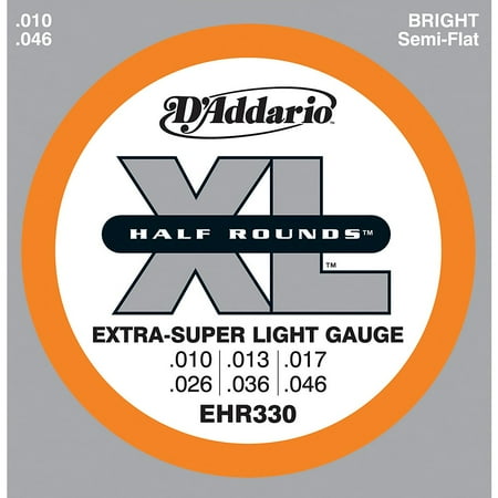 D'Addario EHR330 Half Round Extra Super Light Electric Guitar