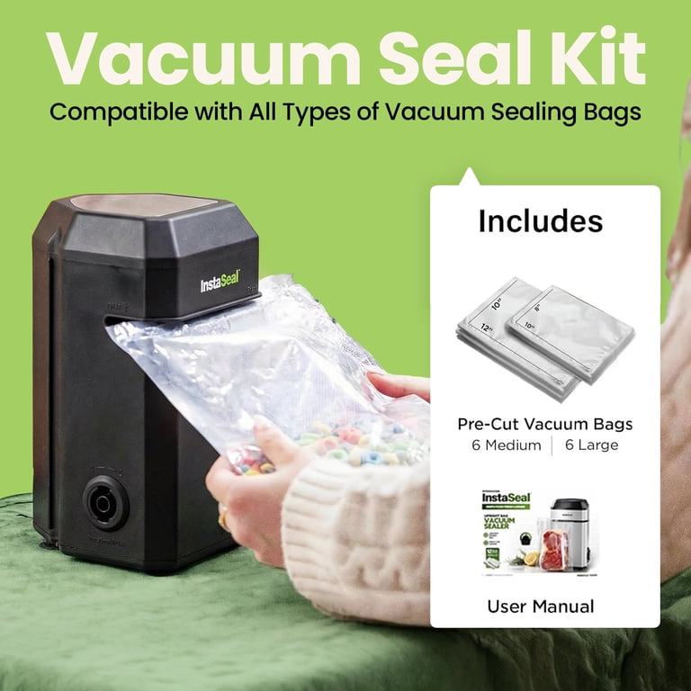 Instaseal Food Vacuum Sealer Machine, Upright Design, Seals