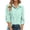 Mint Green, variant on Women's Linen Shirt, Long Sleeve Casual Oversized Button Down Blouse, Solid Color Collared V Neck Loose Fit Top for Spring, Summer, Fall and Daily Wear Green XXL