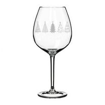 Wine Glass Goblet Stylized Christmas Trees (20 oz Jumbo)