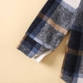 thumbnail image 4 of Generic 2024 New Kids Coat Work Toddler Boys Girls Shirt Coats Jacket Plaid Long Sleeve Turn Down Collar Button Tops Outwear for Fashion Casual Breathable Clothing (3-4 Years,Blue), 4 of 6