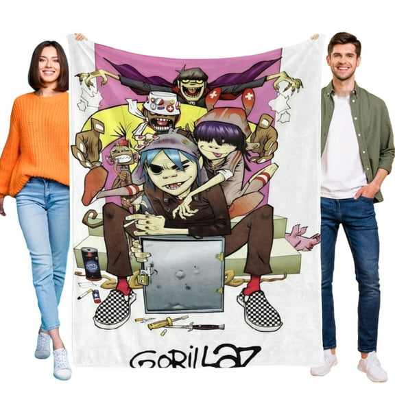 Throw Blanket for Gorillaz Soft Warm Bed Couch Flannel Blanket for Kids Girls Boys Gifts Home Decor 30x40 Inch
