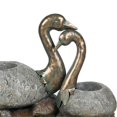 thumbnail image 4 of Luxen Home Resin Swan Couple Outdoor Fountain with LED Light, 4 of 7