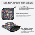 thumbnail image 3 of Yayeee Oven Mitts and Pot Holder Set of 4 Heat Resistant Kitchen Gloves Baking Hot Pad, Christmas Splendor, 3 of 5