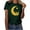 Green-A, variant on Penkiiy Muslim Ramadan T-Shirt for Women Women's Summer Moon Graphic Shirts Cute Boho Short Sleeve Round Neck Tee Girls Casual Loose Blouses L Green