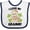 White and Navy, variant on Inktastic Cute Sloth I Love My Grammy with Green Leaves Boys or Girls Baby Bib