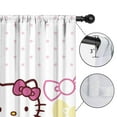 thumbnail image 4 of 2 Panels Print Pattern Nursery Curtains Boys Girls Kids Hello Kawaii Cat Cute Window Drapes for Living Bedroom Playroom Room Decor Rod Pocket 52x63Inch, 4 of 5