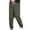 Army Green, variant on Mens Cargo Pants Cotton Elastic Cuff Drawstring Workout Pants Loose Casual Vintage Army Green L