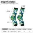 thumbnail image 2 of Fotbe Peacock And Flowers Pattern Long Socks for Men & Women – Breathable & Stretchy Compression Socks, Ideal for Running, Travel, and Everyday Wear Size 5-11, 2 of 6