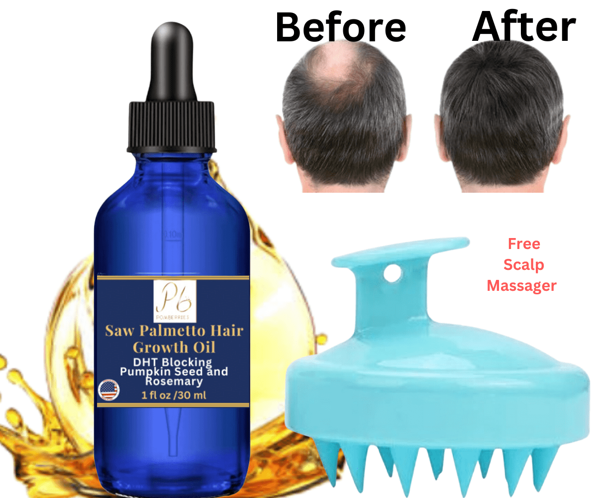 Pomberries Hair and Scalp Intensive Treatment with Rosemary Oil, Peppermint Lavender & Saw