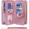 thumbnail image 2 of LAICAIW Women's Wallet Genuine Leather RFID Blocking Large Capacity Trifold Ladies Wallet, 2 of 6