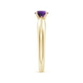 thumbnail image 3 of ANGARA Natural 0.45 Ct. Amethyst Solitaire Ring in 14K Yellow Gold for Women (Ring Size: 6), 3 of 8