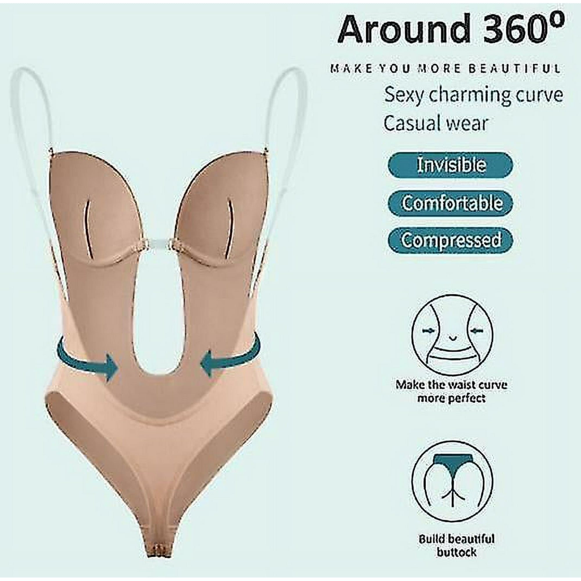 Gaine Dos Nu pour Femmes Col en V Profond pour Robe Dos Bas Walmart