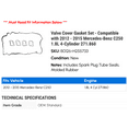 thumbnail image 2 of Valve Cover Gasket Set - Compatible with 2012 - 2015 Mercedes-Benz C250 1.8L 4-Cylinder 271.860 2013 2014, 2 of 2