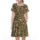 thumbnail image 1 of Balery Leopard Print Vestidos sueltos de manga corta para mujer, vestidos de verano 2025, vestidos casuales de corte A con vuelo., 1 of 6