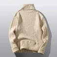 thumbnail image 4 of Vedolay Winter Sweaters for Men Winter Zipper Sweater Loose Casual Warm Pullover Tops Beige,2XL, 4 of 4