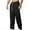 Black, variant on Nebwoak Mens Fleece Cargo Pants- Soft Casual Drawstring Relaxed Fit Straight Leg Pants Black Size 3XL