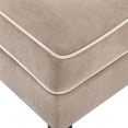 thumbnail image 4 of EUROCO Upholstered Accent Chair,Single Velvet Sofa Chair with Pillow,Lounge Seat and Wood Legs,Tan, 4 of 8