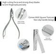 thumbnail image 6 of Huryfox 19 PCs Stainless Steel Nail Clippers Manicure Kit, Toenail Pedicure Tool Set for Men and Women, 6 of 10