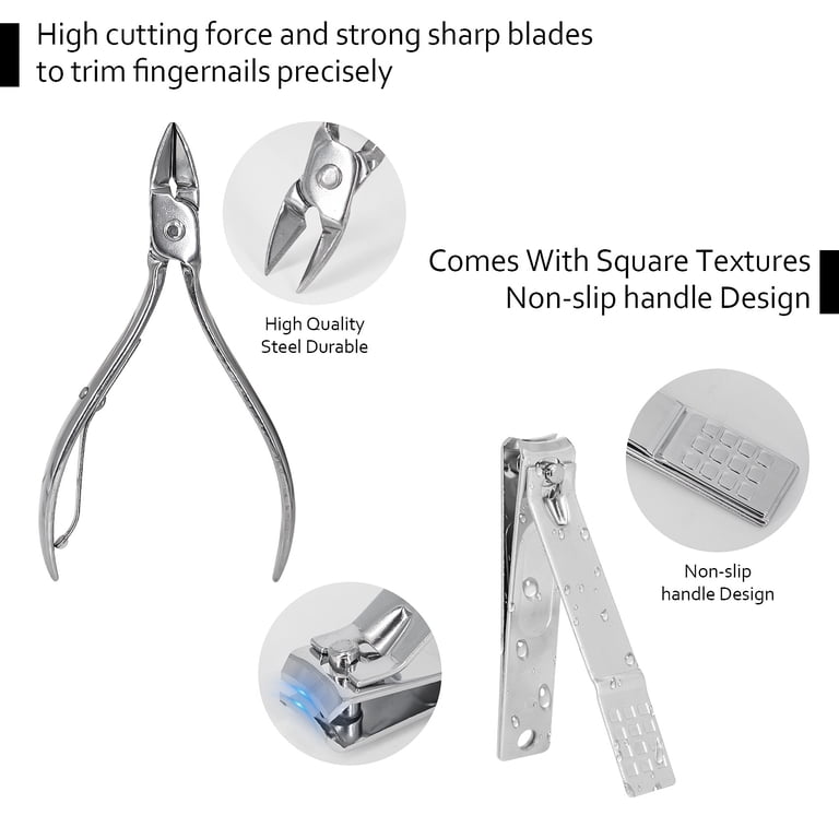 Huryfox 19-Piece Manicure Kit, Stainless Steel Nail Set photo 5