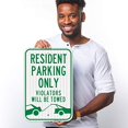 thumbnail image 4 of Resident Parking Only Sign, Violators Will Be Towed, Large 12x18 3M Reflective (EGP) Rust Free .63 Aluminum, Weather/Fade Resistant, Easy Mounting, Indoor/Outdoor Use, Made in USA by Sigo Signs, 4 of 10