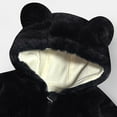 thumbnail image 4 of Toddler Boy Girl Sherpa Fleece Jacket Cute Bear Hoodie Jacket Zip Up Thick Warm Cozy Outerwear with Pockets Fall Winter, 4 of 4