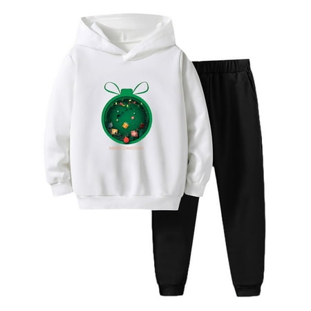 

Toddler Boys Outfits Long Sleeve Christmas Letter Print Shirt Tops Pants 2Pcs Child Kids Set Fall Winter Clothes for Boys Size 5-6T