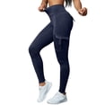 thumbnail image 2 of Women's High Waisted Cargo Leggings with Pockets Stretchy Workout Athletic Pants, 2 of 6