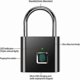 thumbnail image 3 of Fingerprint Padlock, Super Waterproof, Keyless, Usb Rechargeable, Indoor/outdoor, Black, 3 of 4