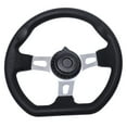 thumbnail image 4 of Raindrops 270mm Modification Steering Wheel PU Replacement Steering Wheel for Go-kart (Black), 4 of 8