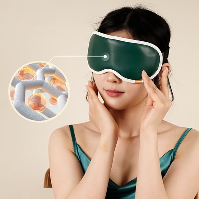 Heated Eye Masks With 7 Vibration Modes & 3-Class Heating,Eye Relief For Dry Eyes Strain Dark Circles Puffiness,Graphene Heating Technology,Light Blocking Washable Removable,For Home Office Travel