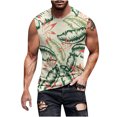 thumbnail image 2 of Njoeus White T Shirts for Men T Shirts for Man Mens Floral Print Tank Top Summer Casual Novelty Gym Workout Bodybuilding Tank Tops Sleeveless Tees Hawaiian Beach Shirts M-4Xl Graphic Tees, 2 of 5