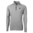 thumbnail image 2 of Men's Cutter & Buck Gray Atlanta Braves City Connect Adapt Eco Knit Stretch Recycled Quarter-Zip Pullover Top, 2 of 3