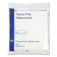 thumbnail image 2 of Hoffmaster 210101 82 in. Diameter Tissue/Poly Tablecovers - White (25/Carton), 2 of 4