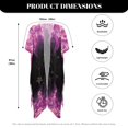 thumbnail image 5 of HELLHERO Cherry Blossom Long Kimono Swimsuit Cover Up Polyester Breathable Free Size Bikini Cover Up for Women, 5 of 5