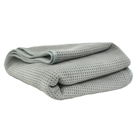 Chemical Guys MIC_781_01 Waffle Weave Gray Matter Microfiber Drying Towel (25 in. x 36