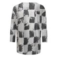 thumbnail image 5 of Jusqu'à 30 % de Réduction DYTTDG T-shirt Grande Taille pour Femmes Manches 3/4 Hauts Imprimés Col Rond Blouse Décontractée Ample Hauts pour Femmes, 5 of 5