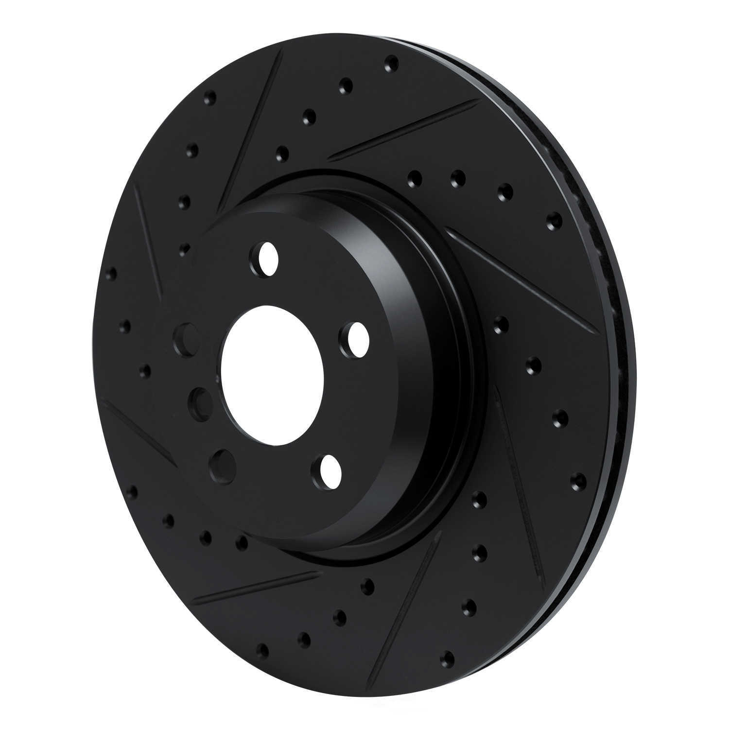 Dynamic Friction Company 633-31171L DFC Brake Rotor - Drilled And Slotted - Black