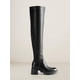 thumbnail image 2 of Botas Mujer DREAM PAIRS Sobre la Rodilla Negras de PU Vegano con Tacón de 6 cm, 2 of 7