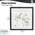 thumbnail image 4 of Stupell Industries Cottage Dino Wonderland Friends Black Framed Print Under Glass, 13 x 13, by Lazar Studio, 4 of 8