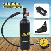 Aiqidi Portable Mini Scuba Cylinder Diving Kit 1L DIDEEP Diving Tank Equipment Underwater Breath Oxygen Tank Pump 3000PSI 15-20Min