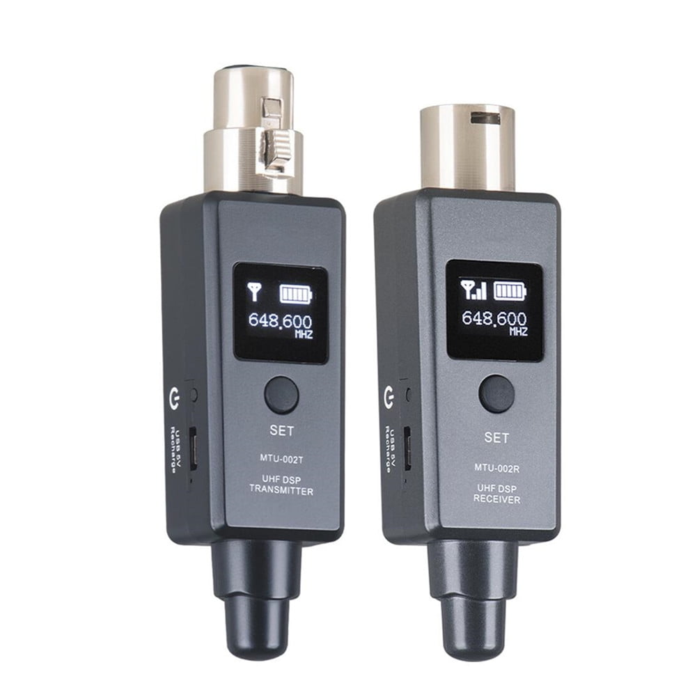 7cm 6 Channels Microphone Wireless Transmitter Receiver Rechargeable