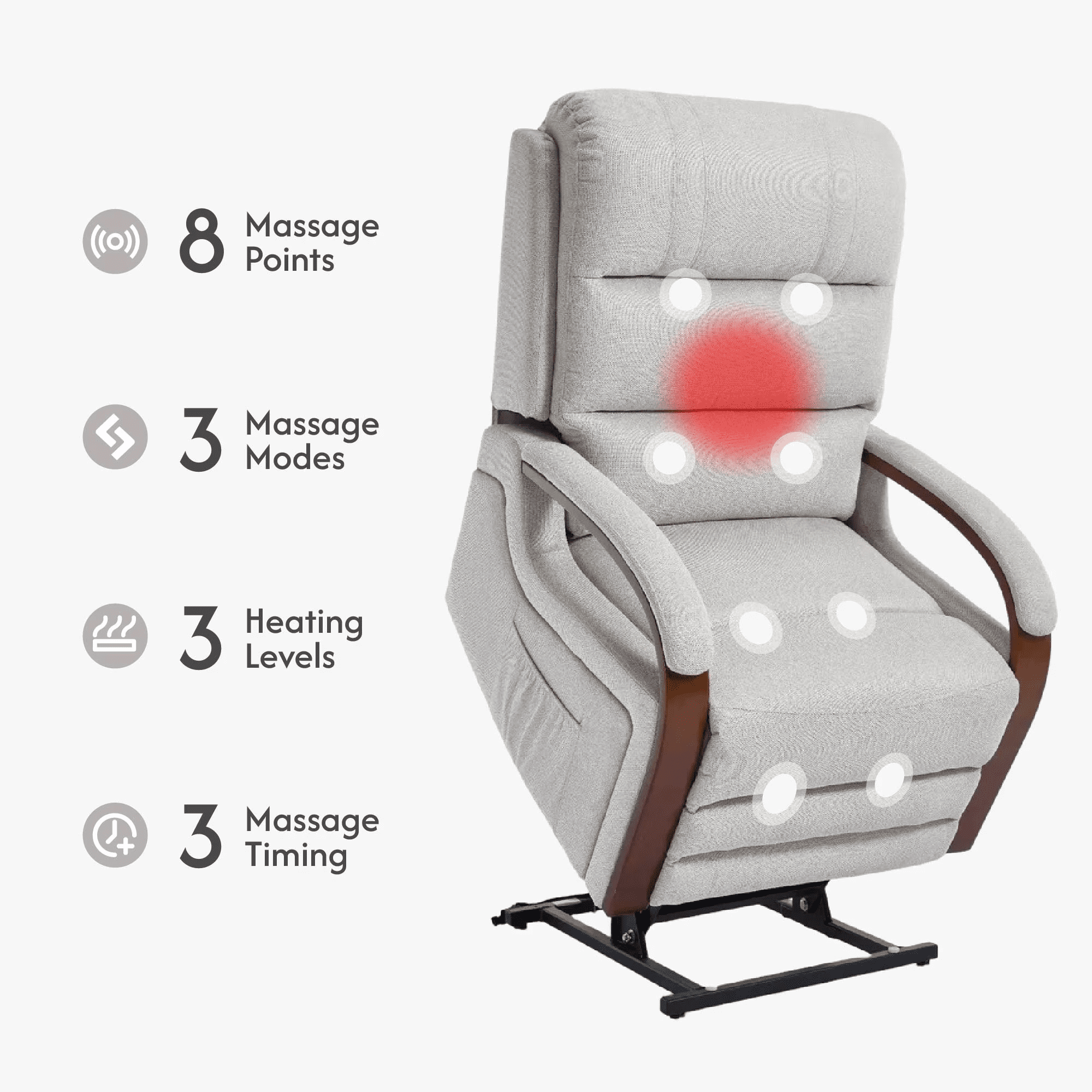 FlexiSpot Dual Motor Recliner Chair, Adjustable Recliner with Lumbar Support and Padded Seat Backrest for Living Room, Beige