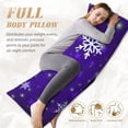 thumbnail image 7 of Fuzoiu Dark Purple Snowflakes Print Body Pillowcase 20x54 in,Long Pillow Case, Microfiber Body Pillow Cover, Soft and Breathable Pillowcase, 7 of 7