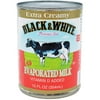Black & White Evaporated Milk, Extra Creamy, 13 Fl Oz, 24 Ct