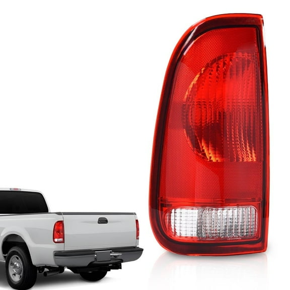 PIT66 Tail Light Lamp Driver Side w/o Bulbs & Wiring Harness Fit for Ford F150 Stepside 1997-2004/Fit F250 1997-1999/Fit F250 F350 F450 F550 Super Duty 1999-2007