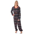 thumbnail image 2 of Marvel Adult Superhero Trio Ugly Sweater Print One Piece Pajama Union Suit Spiderman Iron Man Captain America, 2 of 7