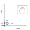 thumbnail image 3 of Angara Natural 2.3 Ct. Aquamarine Solitaire Ring in 14K Rose Gold for Women (Ring Size: 3.5), 3 of 8