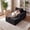 Black Right, variant on Kelyda 67'' Boneless Chaise Lounge Chair Indoor, Oversized Modern Cloud Faux Fur Couch Sofa Bed Sleeper Chair Black