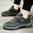 thumbnail image 2 of Wotryit Mens Shoes Men Casual Shoes Fashionable New Pattern Solid Color Simple Thick Sole Hook Loop Four Season Sports Shoes,Running Shoes for Men,Shoes for Men(Color:Grey,Size:8), 2 of 8